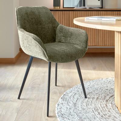 Kave Home Amira eetkamerstoel chenille Groen Kave Home Amira eetkamerstoel chenille Groen