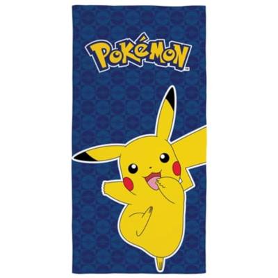 Pokemon strandlaken Pikachu 70 x 140 cm donkerblauw