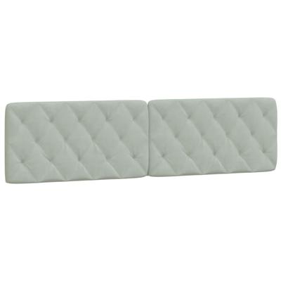 Bed met matras fluweel lichtgrijs 200x200 cm