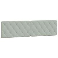 Bed met matras fluweel lichtgrijs 200x200 cm - thumbnail