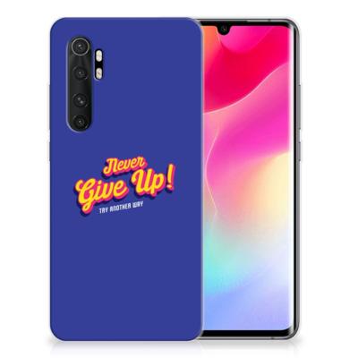 Xiaomi Mi Note 10 Lite | Siliconen hoesje | met naam Never Give Up Xiaomi Mi Note 10 Lite | Siliconen hoesje | met naam Never Give Up