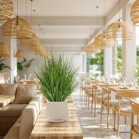 Kunst Grasplant XL 90cm groen - thumbnail