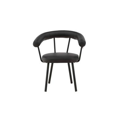 Nohr Eetkamerstoel 'Dorota' Lederlook, kleur Zwart Nohr Eetkamerstoel 'Dorota' Lederlook, kleur Zwart