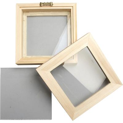 Creativ Company 3d lijst met glas, d: 2,5 cm, afm 12,3x12,3 cm, 1 stuk
