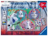 Ravensburger puzzel Frozen 2 Olaf 2x12 stukjes - thumbnail