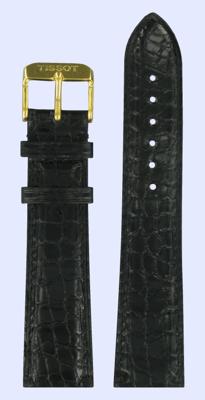 Horlogeband Tissot T600019693 Krokodillenleer Zwart 21mm