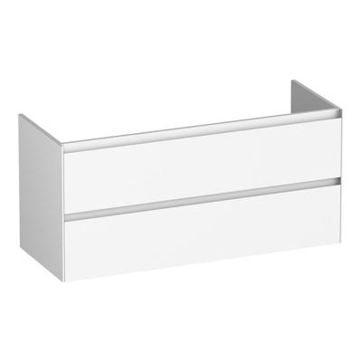 Brauer Inspire - Onderkast - 120 cm - met 2 Softclose Lades Greeploos en 1 Sifon Uitsparing - Mat Wit