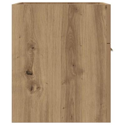 Wastafelkast 41x38,5x46 cm bewerkt hout artisanaal eikenkleur