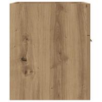 Wastafelkast 41x38,5x46 cm bewerkt hout artisanaal eikenkleur - thumbnail