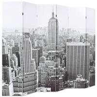 Kamerscherm New York bij daglicht 228x170 cm zwart en wit - thumbnail