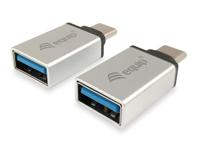 Equip 133473 usb adapter, usb type c -> usb type a, male/female, silver - thumbnail
