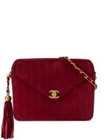 Chanel Pre-Owned 1992's Mademoiselle fringe chain shoulder bag - Red - thumbnail