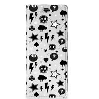 Mobiel BookCase Sony Xperia 5 Silver Punk - thumbnail