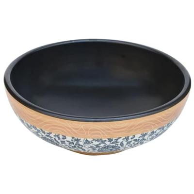 Opzetwasbak rond 41x14 cm keramiek meerkleurig