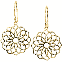 Oorbel Seed of Life - Goudkleurig - thumbnail