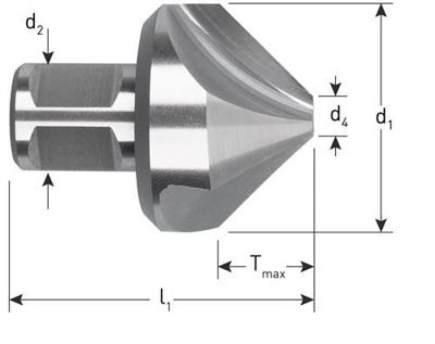 Rotec HSS-E Verzinkfrees, 90°, weldon 19, ø25 - 5389325