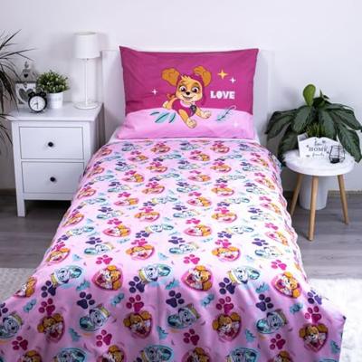 Paw Patrol peuterdekbedovertrek roze - 100 x 135 cm