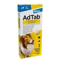 AdTab anti vlo kauwtabletten voor de hond +22-45kg - per verpakking - thumbnail