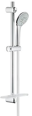 GROHE Euphoria 110 Champagne Glijstangset - 60cm - ronde handdouche - 3 straalsoorten - gladde doucheslang - met zeepschaal - chroom 27232001