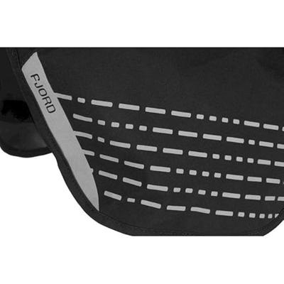 Non-stop dogwear Fjord Regenjas, waterdichte hondenregenjas, verstelbaar en ademend, met reflecterende riemopeningen en beenbanden, zwart voor middelgrote honden, maat 60