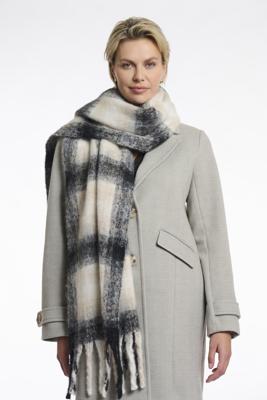 Rino - Pelle Hipke.7002512 Checked Scarf Sjaals 9000 Light Grey Rino - Pelle Hipke.7002512 Checked Scarf Sjaals 9000 Light Grey