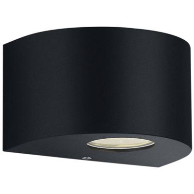 LED Tuinverlichting - Tuinlamp - Trion Rosina - Wand - 4W - Mat Zwart - Kunststof