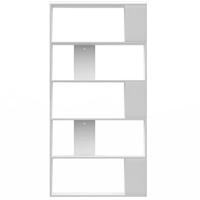 VidaXL Boekenkast / kamerscherm 80x24x159 cm bewerkt hout wit - thumbnail