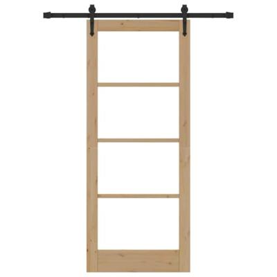 Schuifdeur ORKDAL Bruin 83 x 202 cm Hout en metaal
