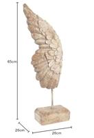 Decoratieve figuren DKD Home Decor Verouderde afwerking Wit Engelenvleugels Magnesium (26 x 11 x 65 cm) - thumbnail