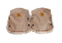 Easygrow handwarmers met nepbont unisex beige - thumbnail