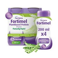 Fortimel PlantBased Protein 2kcal Romige Erwtsmaak Voedingssupplement Ondervoeding Flessen 4x200ml - thumbnail