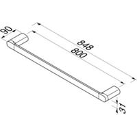 Geesa Wynk wand handdoekhouder 80 cm. Chroom - thumbnail