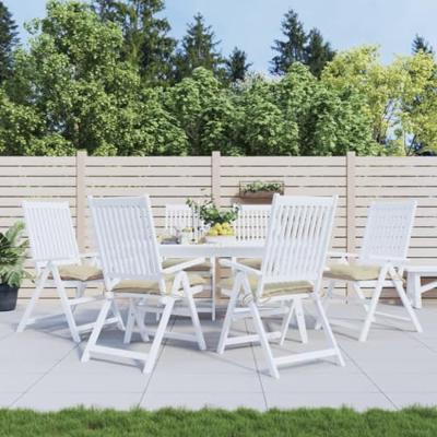 VidaXL Stoelkussens 6 st 40x40x7 cm oxford stof beige VidaXL Stoelkussens 6 st 40x40x7 cm oxford stof beige