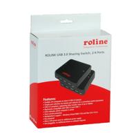 ROLINE USB 3.2 Gen 1 Switch, 4 PC's, 4x USB 3.2 Gen 1 poort - thumbnail