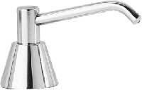 Geesa Hotel Zeepdispenser opbouw met PE zeephouder Chroom 91628 - thumbnail