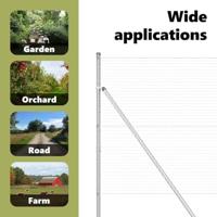 VidaXL Afrasteringspaal zilver 25 x 1 m (25 x 25 mm gaas) staal - thumbnail