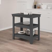 Werkbank 78,5x50x80 cm massief grenenhout grijs - thumbnail