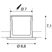 SLV 1001017 LED-inbouwlamp Zwart - thumbnail