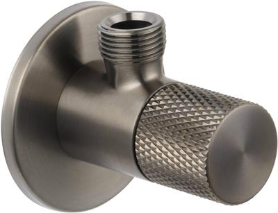 Ben Engraved Cross hoekstopkraan incl. aansluitslang 1/2 x 3/8 inch gunmetal Ben Engraved Cross hoekstopkraan incl. aansluitslang 1/2 x 3/8 inch gunmetal