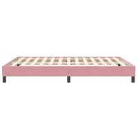 Bedframe zonder matras 140x210 cm fluweel roze - thumbnail