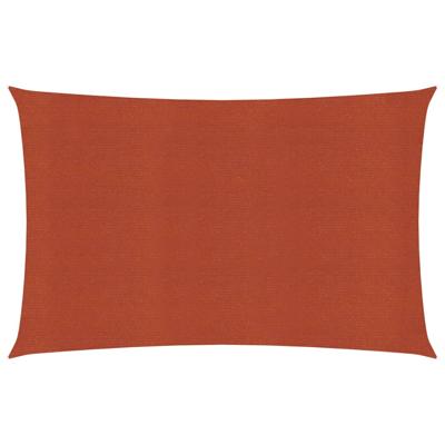 VidaXL Zonnezeil 160 g/m² 6x7 m hdpe terracottakleurig