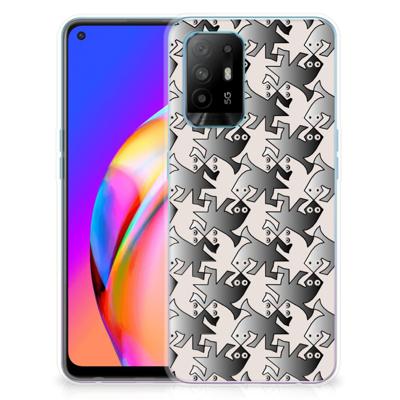OPPO A94 5G | Reno5 Z | TPU Hoesje | Salamander Grey