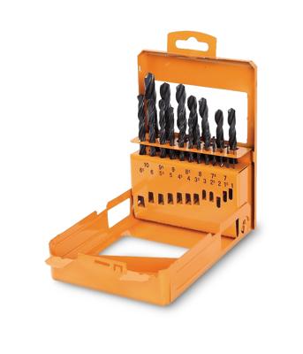 Beta 6-delige set spiraalboren, korte uitvoering HSS gewalst (art. 410) in kistje 410/SP25 - 004100425