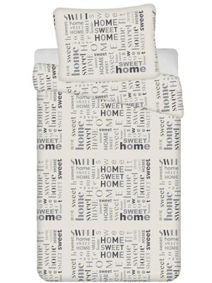 Sweet Home dekbedovertrek creme - 140 x 200 cm - microflanel Sweet Home dekbedovertrek creme - 140 x 200 cm - microflanel