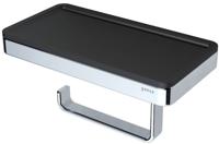 Toiletrolhouder met Planchet Geesa Frame Zwart Chroom Geesa - thumbnail