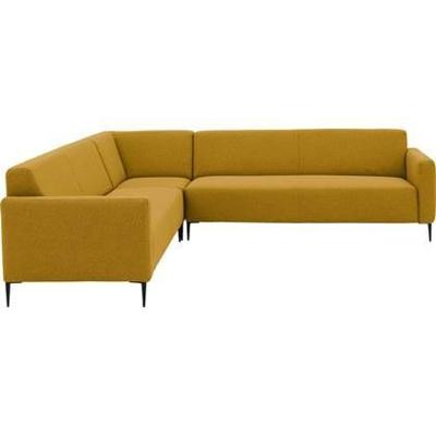 Goossens Bank Key West geel, stof, 3-zits, modern design