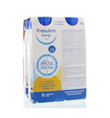 Fresubin Energy Drink 200ml Fruits Tropicaux/tropische Vruchten
