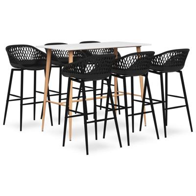 7-delige Barset wit en zwart