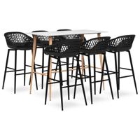 7-delige Barset wit en zwart - thumbnail