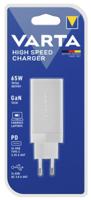 Varta High Speed Charger 65W USB-oplader 65 W 1x USB-A, 2x USB-C Binnen - thumbnail
